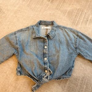 Zara Denim Button-Up Shirt